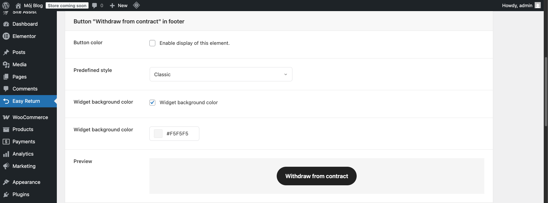 Element Injection - button in footer